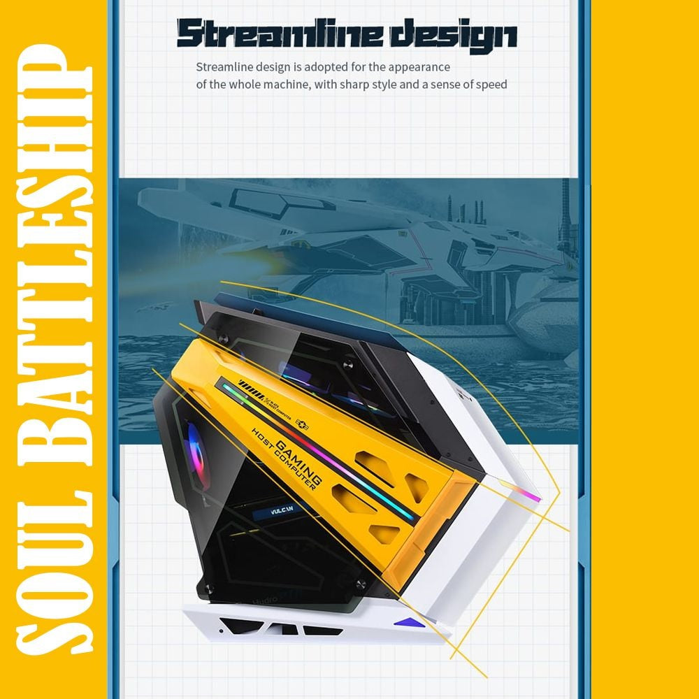Streamline Design Soul Battleship Host Computer Gaming Case