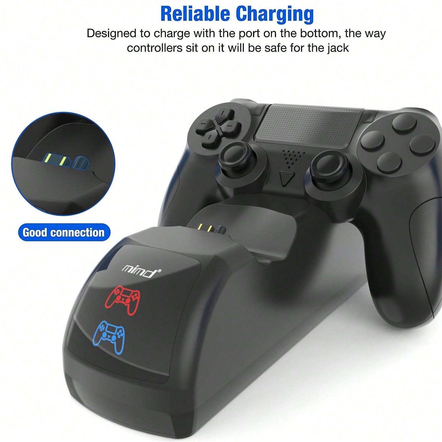 DW Mimd PS4 Controller Charging Stand for PS4/PS4 Slim/PS4 Pro