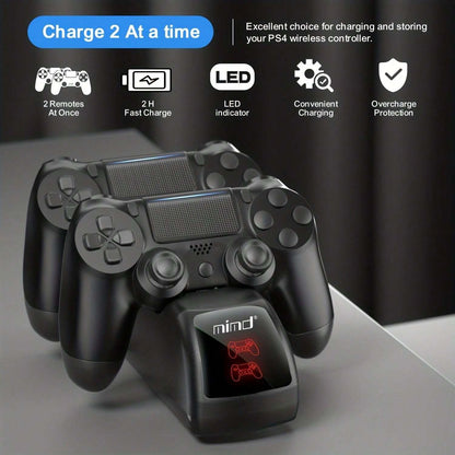 DW Mimd PS4 Controller Charging Stand for PS4/PS4 Slim/PS4 Pro