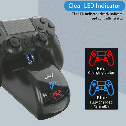 DW Mimd PS4 Controller Charging Stand for PS4/PS4 Slim/PS4 Pro
