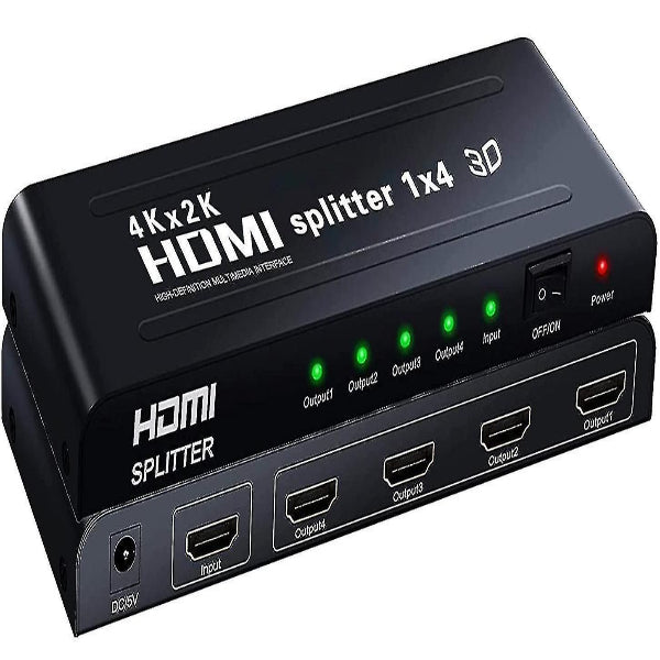 1x4 Hdmi Splitter, UHD 4Kx2K 3D