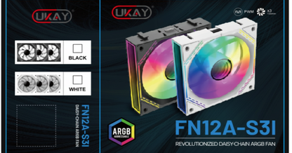 UKAY block Fan Module 120mm RGB Fan Infinity Mirror Module Daisy Argb Fan 120mm Pack of 3 with Controller