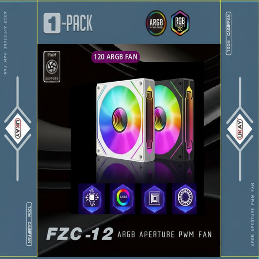 UKAY ARGB APERTURE PWN FAN - 120MM*3pcs