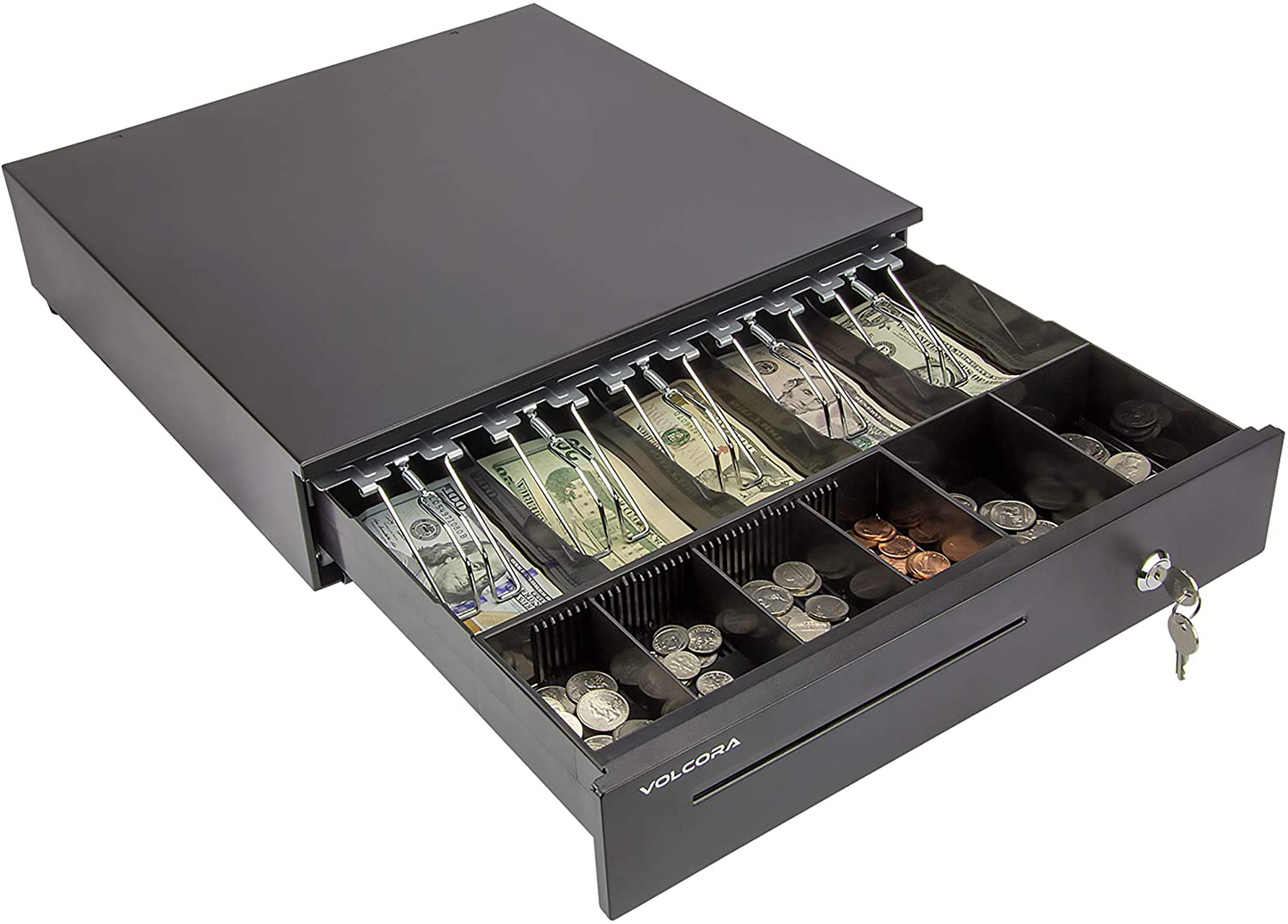 L405 Cash Drawer - Black, RJ11 / RJ12 Printer Kick Interface