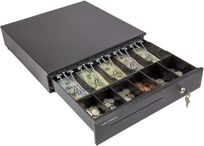 L405 Cash Drawer - Black, RJ11 / RJ12 Printer Kick Interface