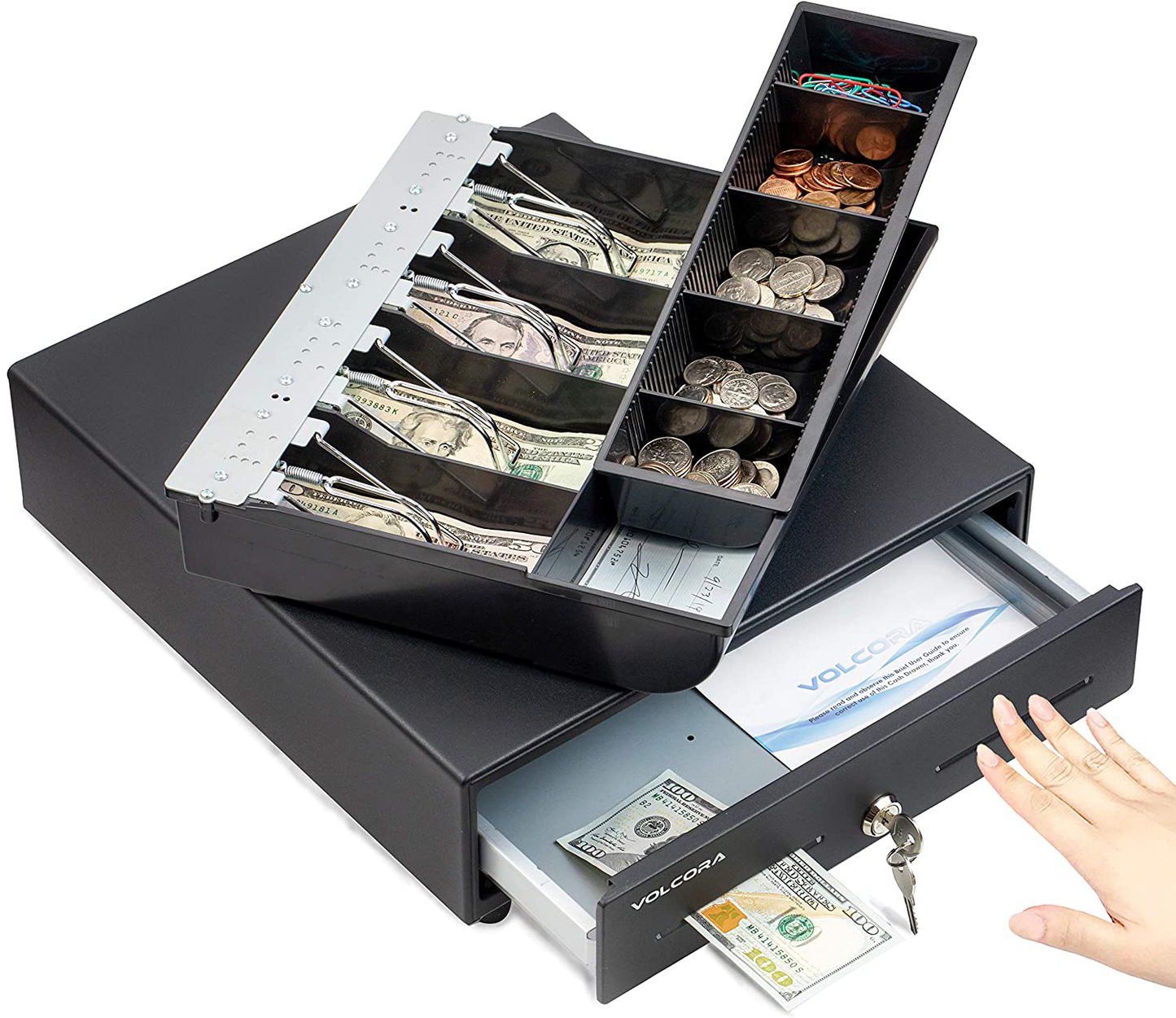 415 Heavy Duty Cash Drawer 5 Note/8 Coin (Black)