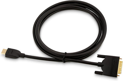 HDMI-A to DVI (Male) Adapter Cable, Bi-Directional 1080P, Gold-Plated, 1.8 m