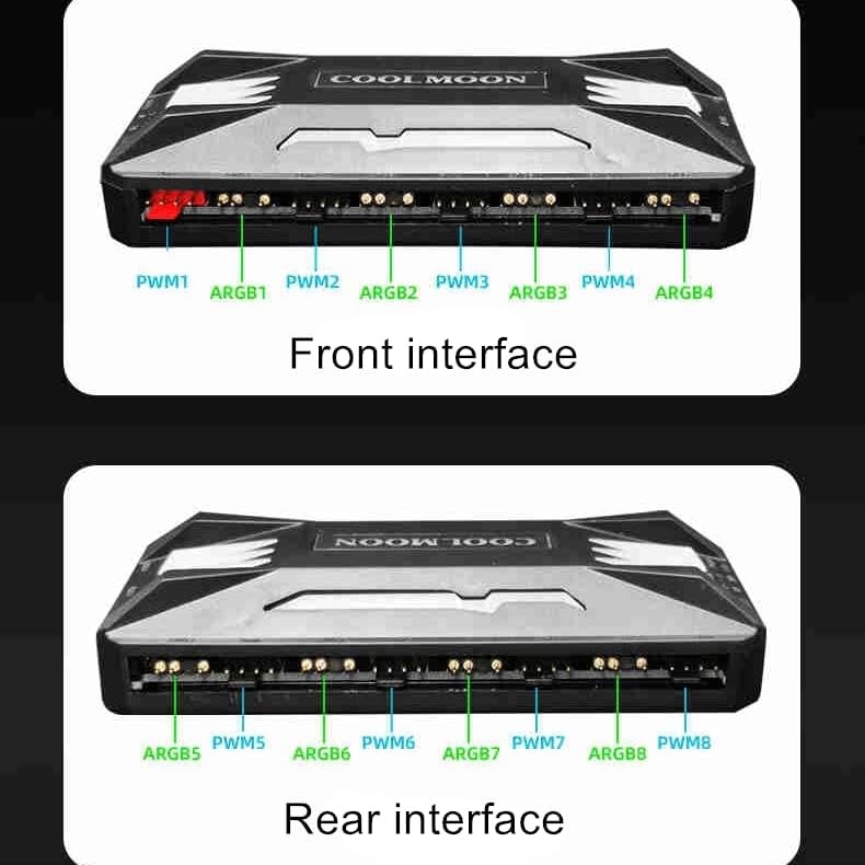 PA-1 Controller PWM Fan Controller Hub ARGB Controller PWM 4PIN 5V 3PIN