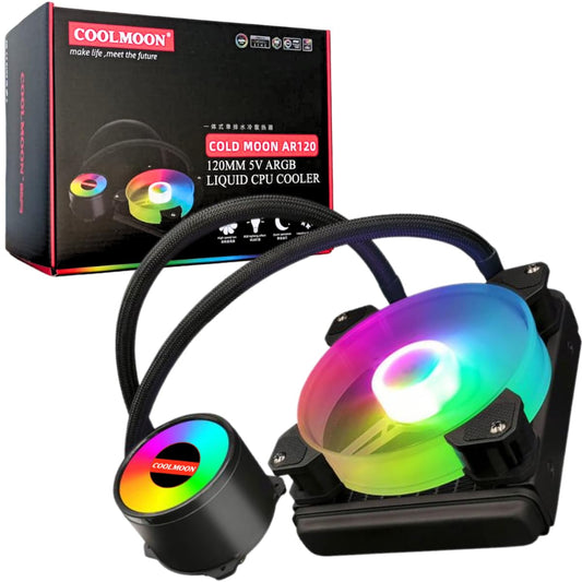 120mm Cold Moon AR120 One-Piece Liquid RGB Lit Computer Case Cooling Kit