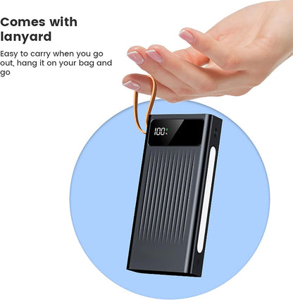 100W 20000mAh Fast Charge Power Bank 4 In & 4 Output Cables