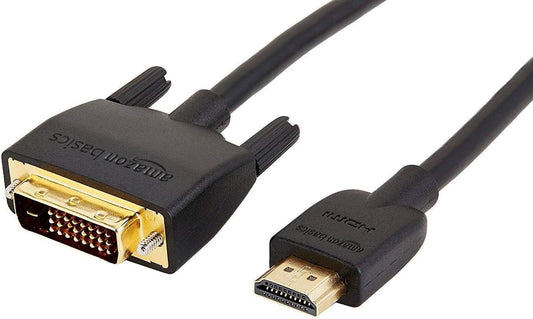 HDMI-A to DVI (Male) Adapter Cable, Bi-Directional 1080P, Gold-Plated, 1.8 m