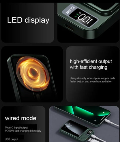 10000mAh 22.5W Magnetic Wireless Fast-Charge Power-Bank