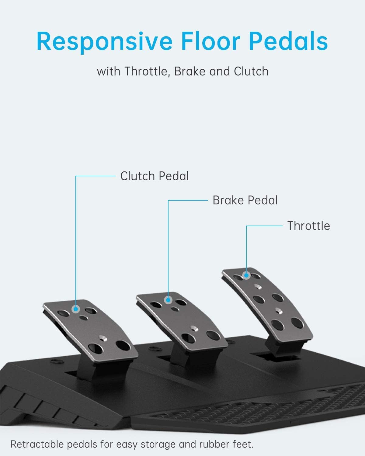 PXN V9 Gaming Racing Wheel with Pedals and Shifter, Steering Wheel for PC, Xbox One, Xbox Series X/S, PS4, PS3 and Nintendo Switch