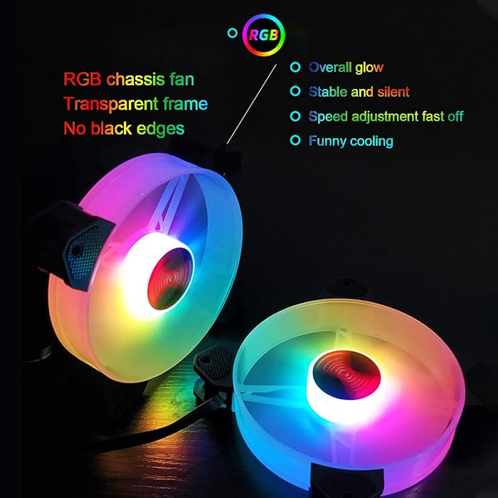Cool Moon Jade Ring RGB Case Fan 12cmm with Remote Control
