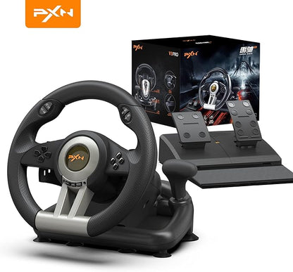 PXN USB Racing Gaming Steering Wheel And Gear, Pedal Set - PXN-V3 pro