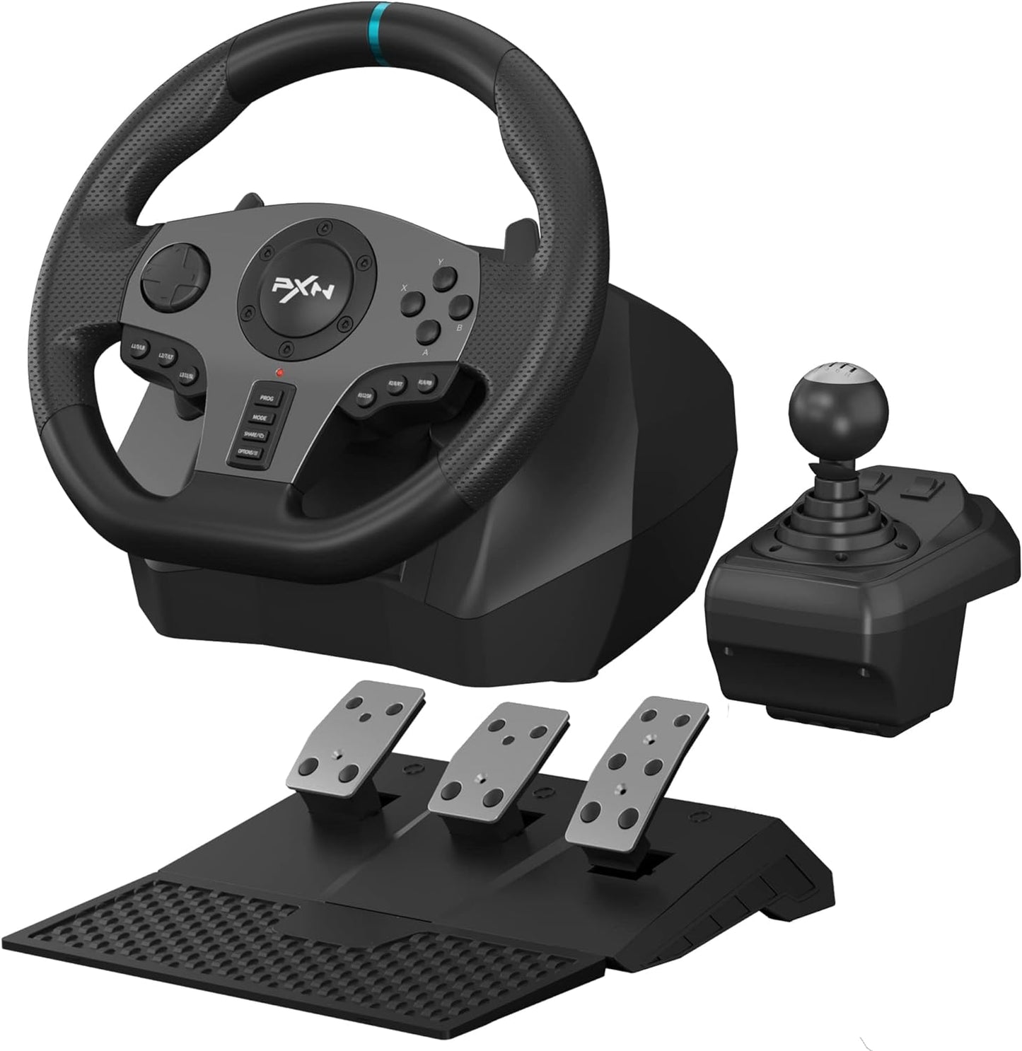 PXN V9 Gaming Racing Wheel with Pedals and Shifter, Steering Wheel for PC, Xbox One, Xbox Series X/S, PS4, PS3 and Nintendo Switch