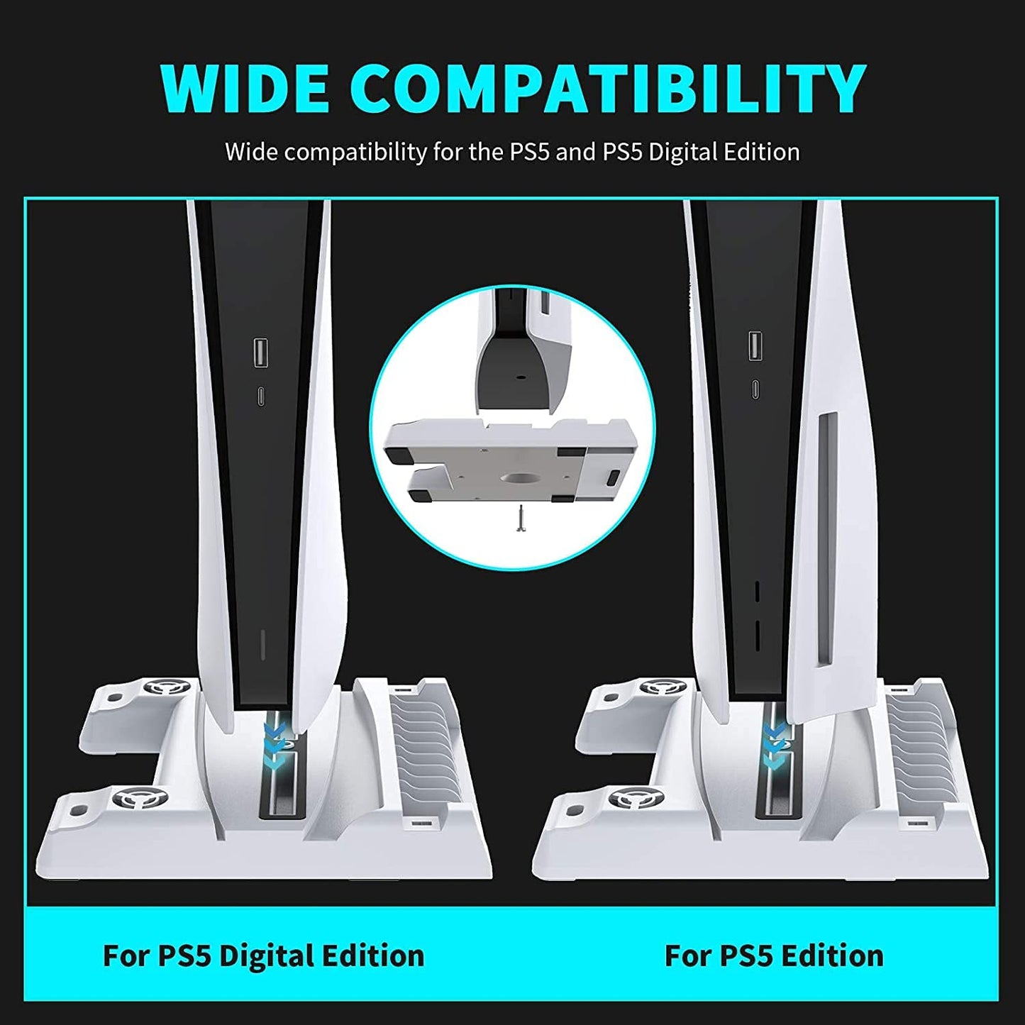 Dobe Compatible with PS5 Multi functional Cooling Stand TP5-0593