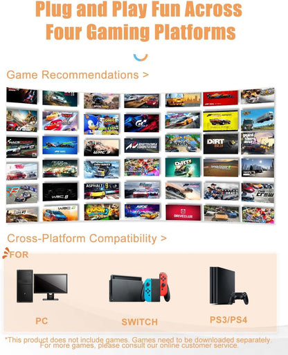 PXN USB Racing Gaming Steering Wheel And Gear, Pedal Set - PXN-V3 pro