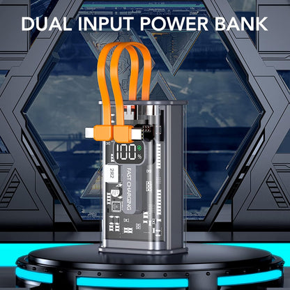 Mecha style Fast Charging Power Bank, USB C Power Bank 22.5W for Outdoor