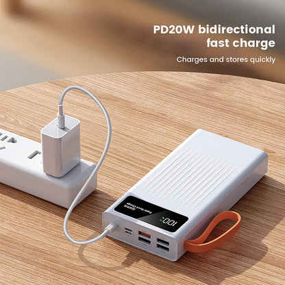 100W 20000mAh Fast Charge Power Bank 4 In & 4 Output Cables
