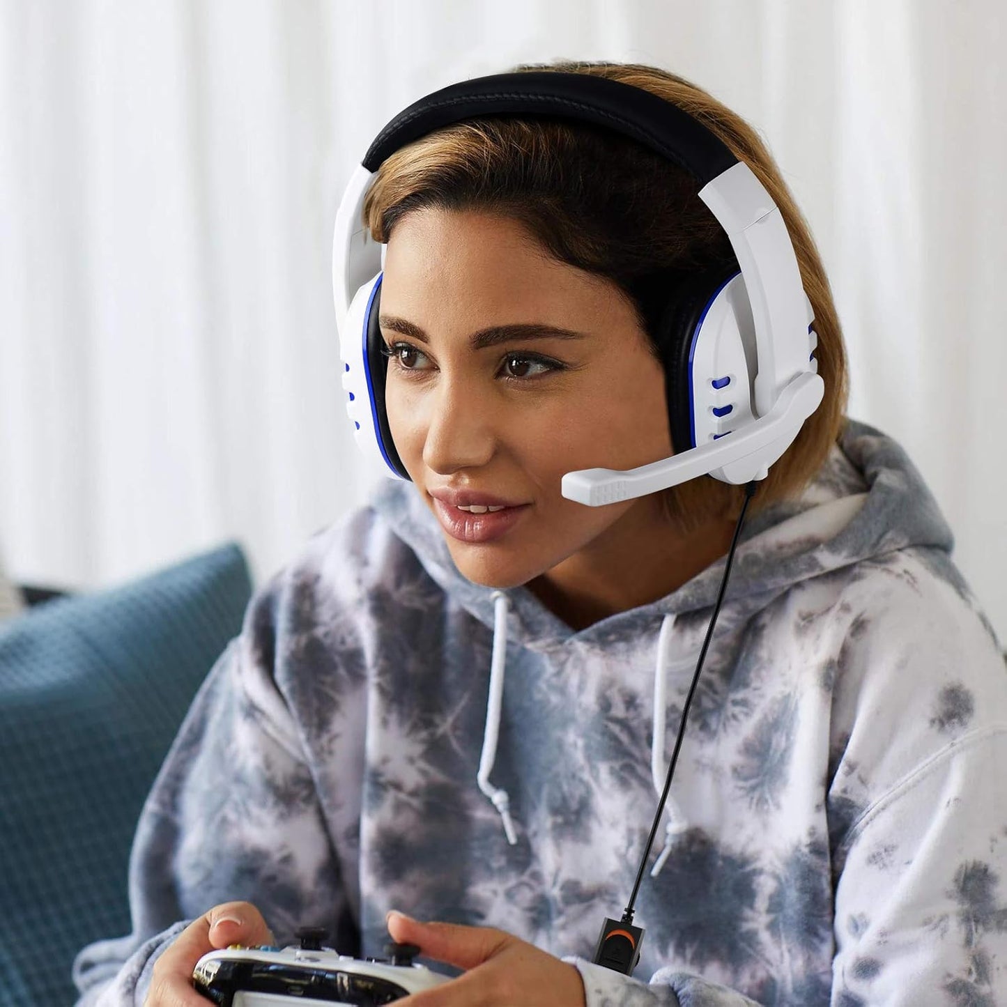 Gaming Headset with Adjustable Mic for PS5