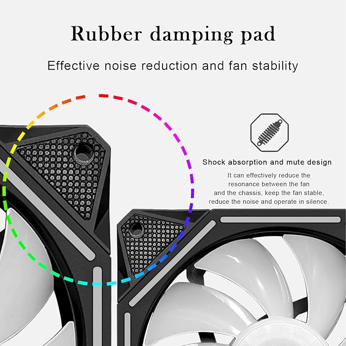 Cool Moon Jade Ring RGB Case Fan 12cmm with Remote Control