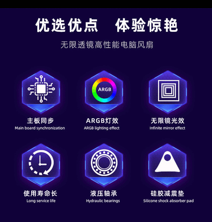 UKAY ARGB APERTURE PWN FAN - 120MM*3pcs