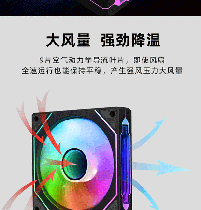 UKAY ARGB APERTURE PWN FAN - 120MM*3pcs