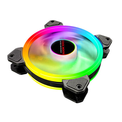 COOLMOON 120mm PC Cooler Cooling Fan RGB LED Multicolor-mode Quiet Chassis Fan