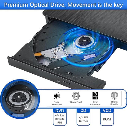 USB 3.0 Type-C CD Burner Portable CD DVD +/-RW