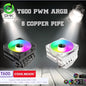 COOLMOON ARGB Sync Strong Wind 6 Heat Pipes 120mm Gaming CPU Cooler-T600