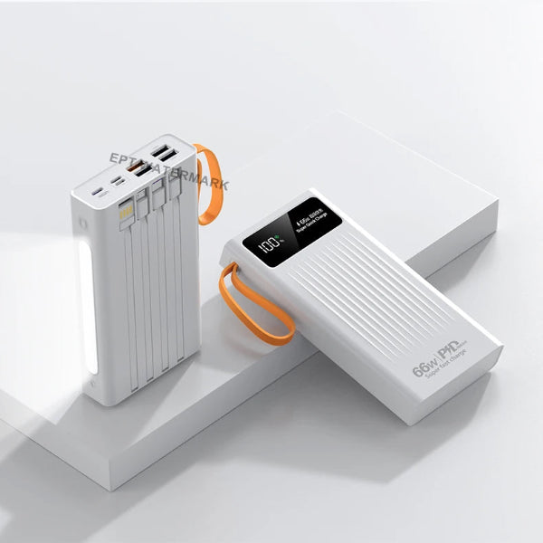 100W 20000mAh Fast Charge Power Bank 4 In & 4 Output Cables