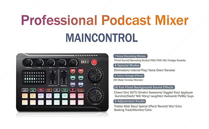 998 Sound card Smart noise reduction Mobile computer live broadcast sound card Mobile computer live broadcast sound card