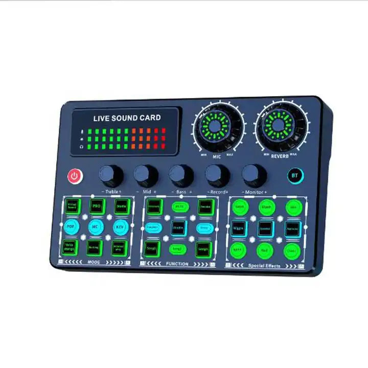 V99 Podcast Studio Equipment Kit Recording Professional USB Live Stream Audio Interface Voice Changer Soundcard Sound Card