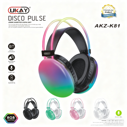 UKAY AKZ-K81 DISCO PULSE HEAD PHONE WIRELESS