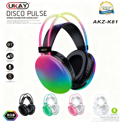 UKAY AKZ-K81 DISCO PULSE HEAD PHONE WIRELESS