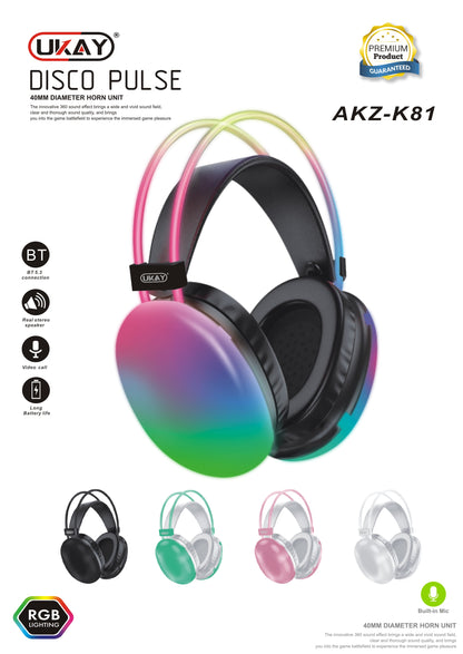 UKAY AKZ-K81 DISCO PULSE HEAD PHONE WIRELESS