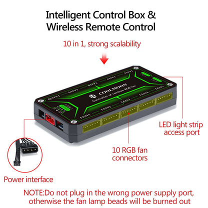 Cool Moon Jade Ring RGB Case Fan 12cmm with Remote Control