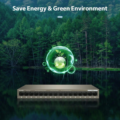 Tenda 16 Port Gigabit Rack Mount Switch - TEG1016D