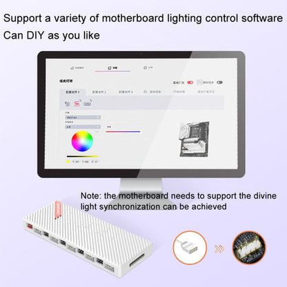 COOLMOON AM10 ARGB+PWM Dual 10 Ports Temperature Control Splitter Case Fan 5V 3Pin HUB
