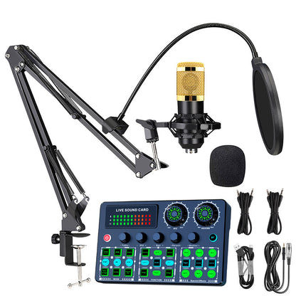 V99 Podcast Studio Equipment Kit Recording Professional USB Live Stream Audio Interface Voice Changer Soundcard Sound Card