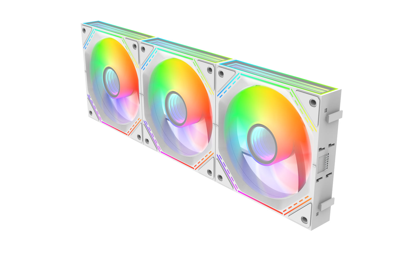 UKAY block Fan Module 120mm RGB Fan Infinity Mirror Module Daisy Argb Fan 120mm Pack of 3 with Controller