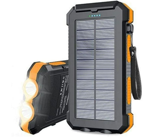 Solar Power Bank 13000mAh Portable Charging 2 USB