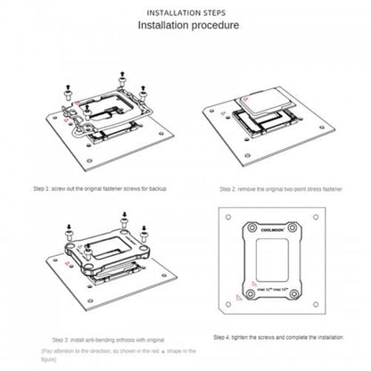 COOLMOON BC-1700 Intel 12 Generation CPU Bending Correction Fixing Buckle LGA1700 Buckle Fix Substitute Aluminum kit