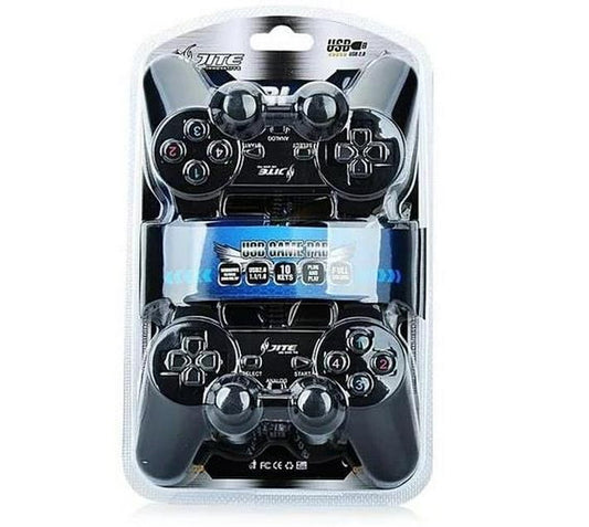 JET RUMBLEPAD KD-208 PC USB Dual Vibration Game Controller-Double pack