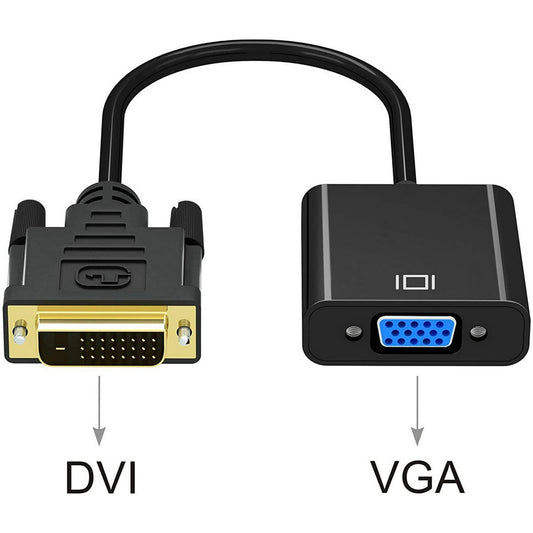 DVI to VGA Adapter, DVI 24+1 DVI-D Dual Link to VGA