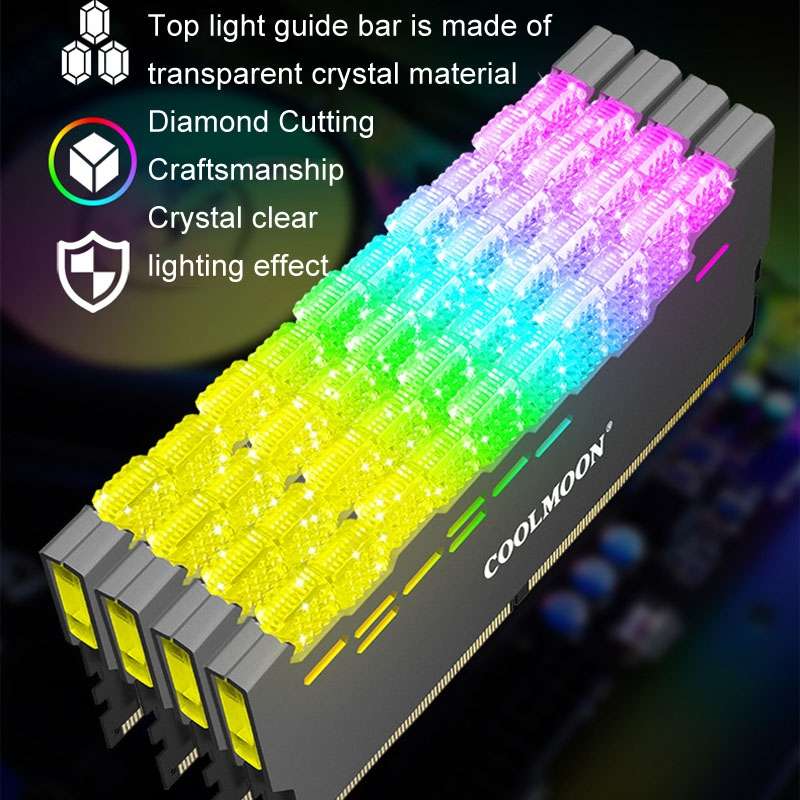 COOLMOON-ARGB Memory Heatsink Luminescent memory strip cooling housing
