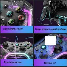 S03 RGB Transparent Shell Wireless Bluetooth Game Control For Nintendo