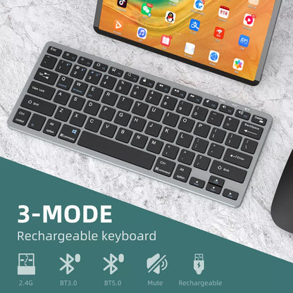 ukay km-17 Wireless Bluetooth Keyboard&Cordless Mouse 3 Modes For ipad Android Tablet PC