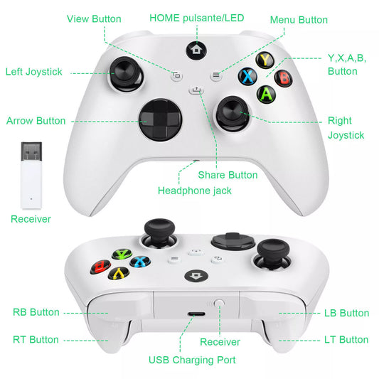 Wireless Controller For XBOX ONE S/X, XBOX Series X|S PC Windows 11 Gamepad